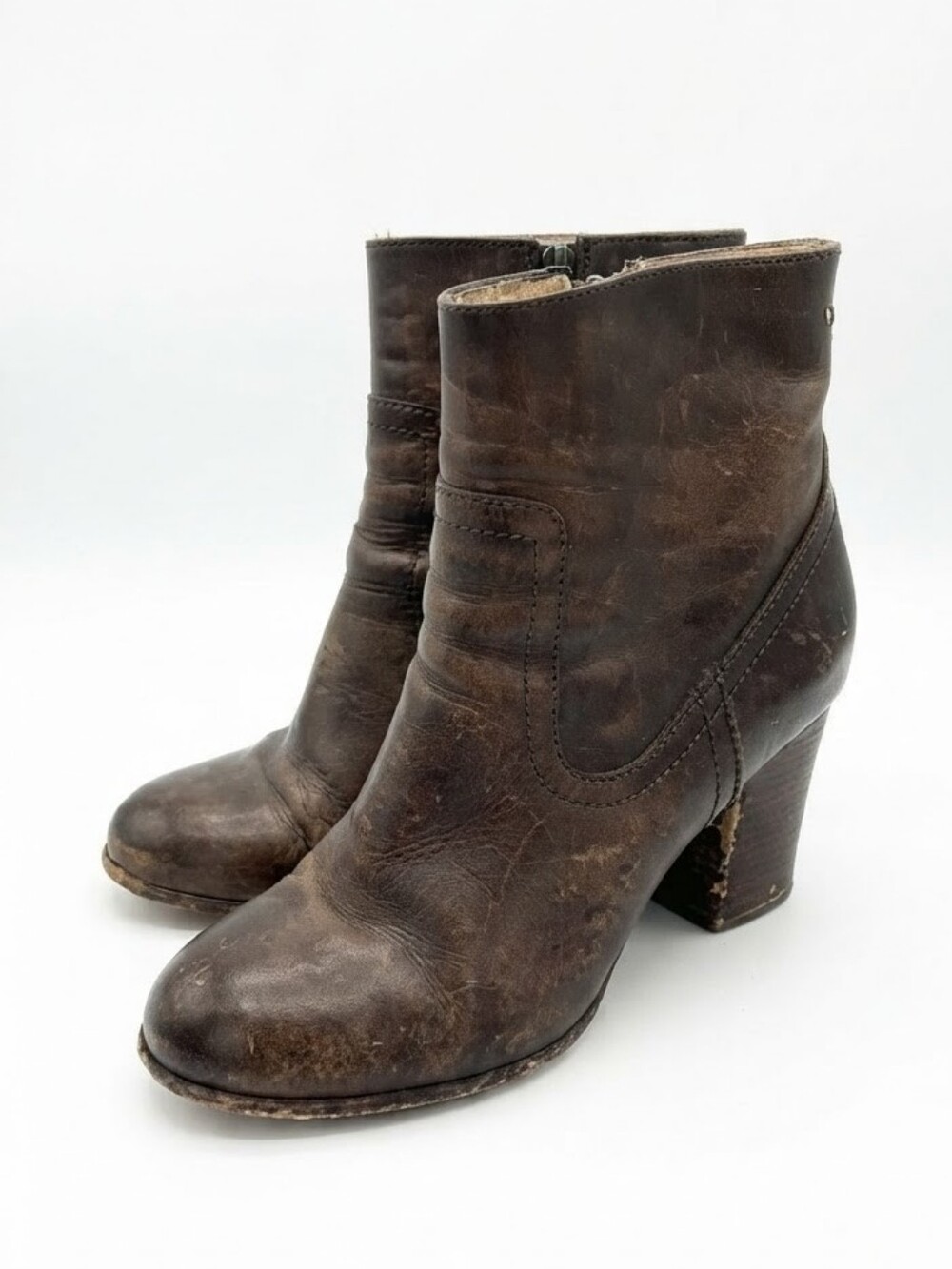 Frye leather heeled booties Size 8